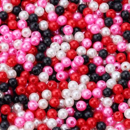 50-1000pcs/Lot Round ABS Imitation Pearl Beads Loose Beads Plastic Acrylic Spacer Bead For Jewelry Making Diy Bracelet Neckla