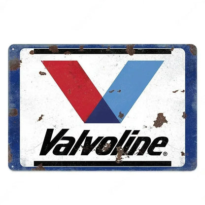 Engine Oil Vintage Signs Poster Metal Sign Decorative Plaque for Garage Gas Station Man Cave Club Bar Home Room Wall Decor