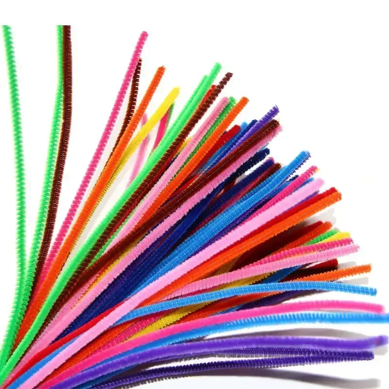 100/50Pcs Chenille Stems Bulk 22 Colors Chenille Pipe Cleaner Stems Kids Art and Crafts Projects and Decorations(6 MM x 12 in
