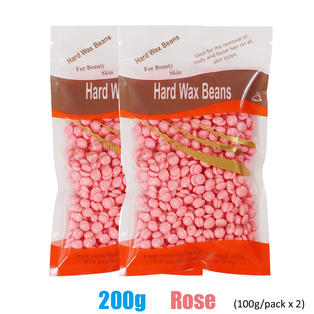 500g/200g/50g Hard Wax Beans for Hair Removal Body European Brazilian Pearl for Wax Warmer Waxing Beans for Wax Heater Machin