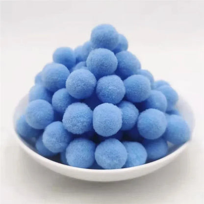 Kids DIY Pompoms Toy Craft Supplies Mini Fluffy Pompon 10/15/20/25mm Pom Poms Christmas Home Decoration Accessories 100pcs/50