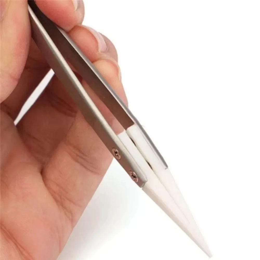 Stainless Steel Ceramic Tipped Tweezers Ceramic Tips Heat Pointed Resistant Heat Resistant Tweezer Fine Pointed Tip