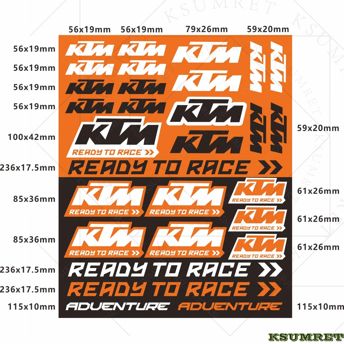 Vinyl For Ktm Motorcycle Sticker Decal - Style 5