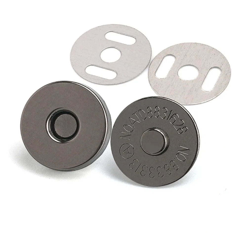 10 Pcs/Pack 14-18MM Magnetic Snap Fasteners Clasps Buttons Handbag - Black Gun