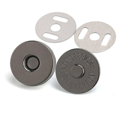10 Pcs/Pack 14-18MM Magnetic Snap Fasteners Clasps Buttons Handbag - Black Gun