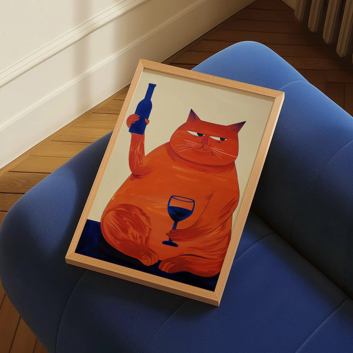 Bar Cart Decor, Cat Poster, Wine Print, Retro Kitchen Decor, Mid Century Modern Decor, Trendy Wall Art, Cheers Print, Dining 