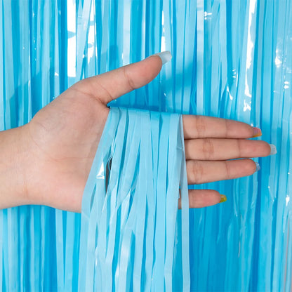 as a Party Metallic Tinsel Foil Fringe Curtains Backdrop for Birthday New Year Eve Party Photo Wedding Baby Shower Decor - Ma