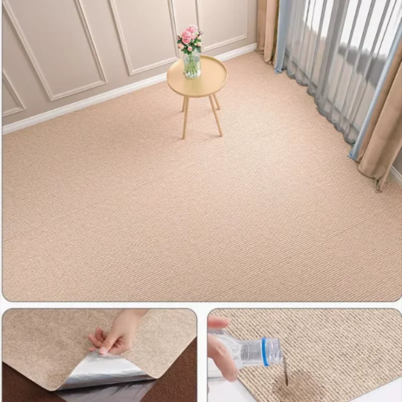 Self-adhesive Carpet Living Room Kitchen Rugs for Bedroom Water Uptake Home Decor Solid Color Bathroom Staircase Rug Decorati