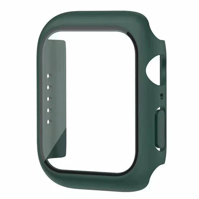 Tempered glass+Case for Apple Watch 46mm 44mm 45mm 41mm 40mm 42mm Screen Protector for iwatch series 10 9 8 7 6 SE 5 Accessor