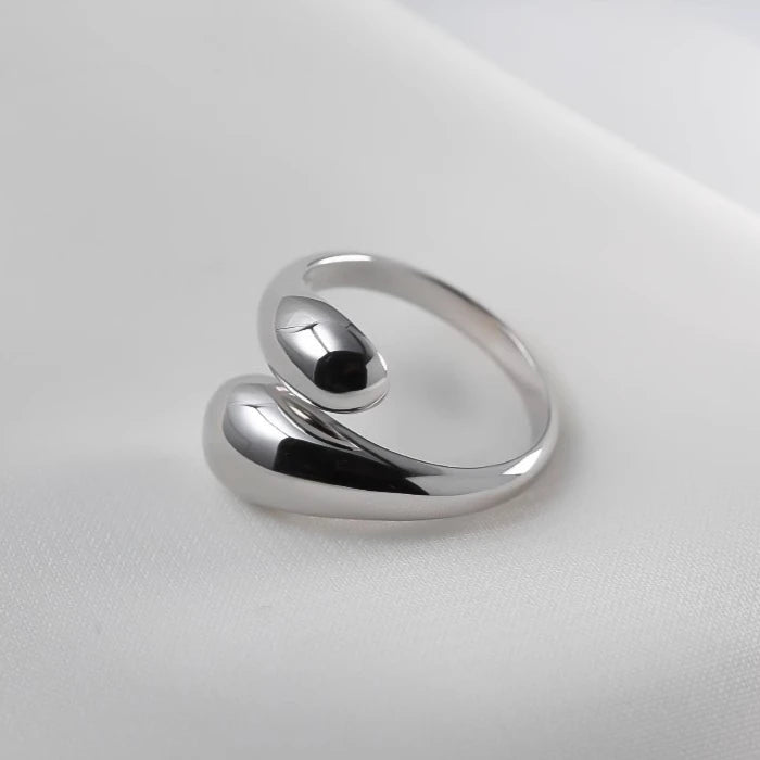 925 Sterling Silver Rings for Women Couple Minimalist Handmade Simple Wide Open Ring Prevent Allergy Jewelry Party Wedding Gi