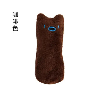 Teeth Grinding Catnip Toys Funny Interactive Plush Cat Toy Pet Kitten Chewing Vocal Toy Claws Thumb Bite Cat mint For Cats - 