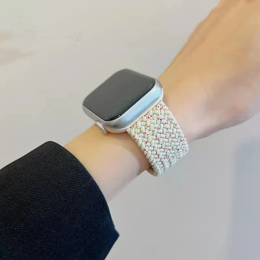Band For Apple watch Series 10 11 46mm 42mm 9 7 8 5 SE 6 44mm 45mm 40mm 41mm Ultra 49mm bracelet correa Braided Solo Loop Str