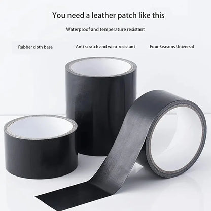 Black Cloth-based Tape for Leather Repair - Wear-resistant, Suitable for Cushion, Seat Sofa Leak & Damage Repair