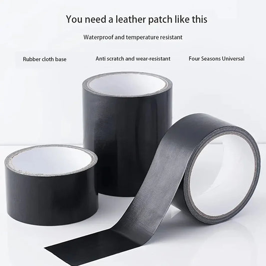 Black Cloth-based Tape for Leather Repair - Wear-resistant, Suitable for Cushion, Seat Sofa Leak & Damage Repair