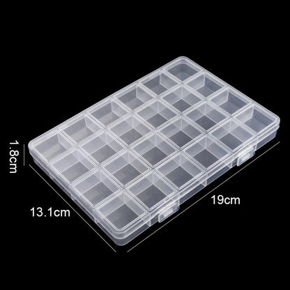 Transparent Storage Container Jewelry Box Clear Plastic Organizer Box Empty Earring Storage Organizer Display Case for Beads 