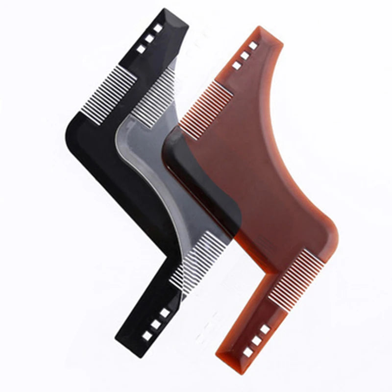 Fashion Beard Styling Template Comb New Barber Tool Mustache Symmetry Trimming Styling Stencil 3 Colors Optional Styling comb