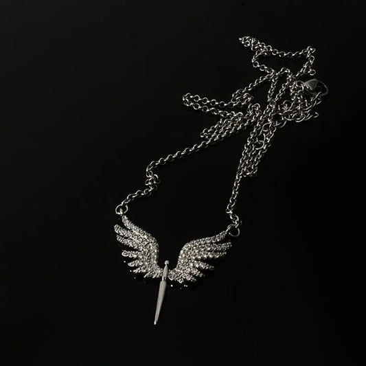 New Creativity Angel Wings Unique Design Pendant Necklace Classic Accessories All-match Personality Clavicle Chain Charm Jewe