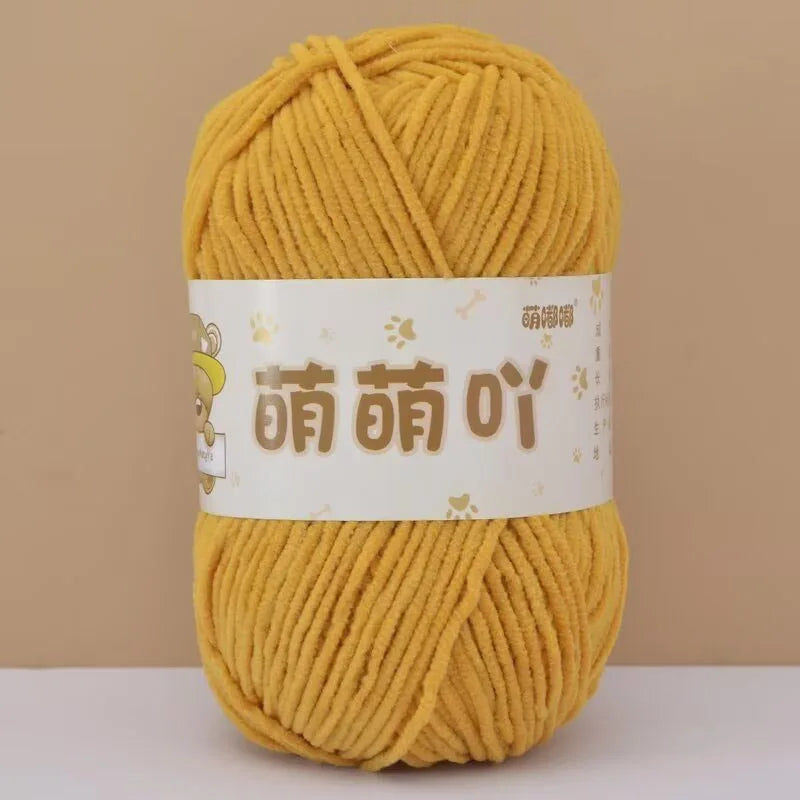 Fluffy Chenille Yarn for Crocheting doll thread Soft Bulky Velvet Yarn for Knitting Crochet Crafts Amigurumi Matte Chenille Y