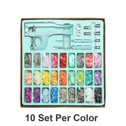 T5 Resin Snap Buttons Set Snaps U Shape Fastener Snap Pliers Buttons Kit Snaps Cloth Buttons DIY Sewing Machine Crafting Tool