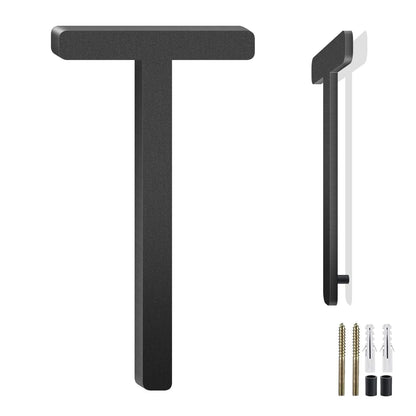 3-10 Inch Floating Aluminum House Address Numbers Letters, Modern Metal House Numbers for Outside, Black Metal Door Address L