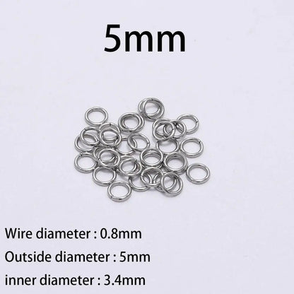 200Pcs Stainless Steel Open Jump Rings for Jewelry Making Supplies DIY Double Loops Split Rings Connectors For Jewelry Findin