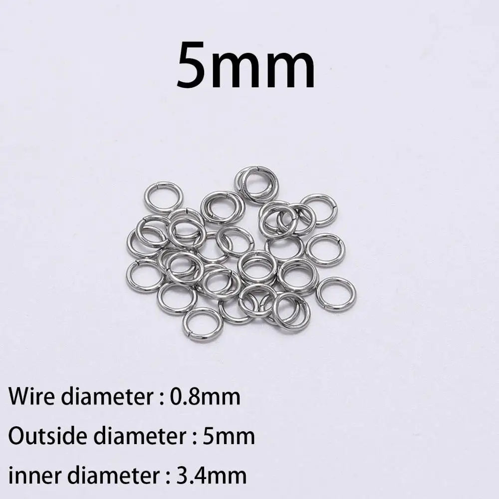 200Pcs Stainless Steel Open Jump Rings for Jewelry Making Supplies DIY Double Loops Split Rings Connectors For Jewelry Findin
