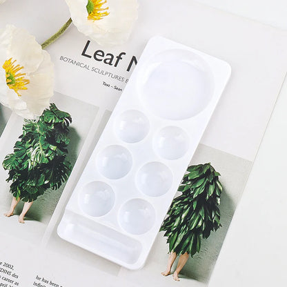 Nail Art Palette False Nail Tips Mixing Color Drawing Pallet Polish Display Shelf Manicure Tools Footprint Paints Nail Polish