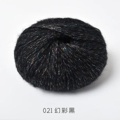 Crochet Mohair Yarn, Glisten Sequin Soft Yarn, DIY Knitting Thread for Sweaters, Baby Clothes, Shawls, Hats, Handmade Project