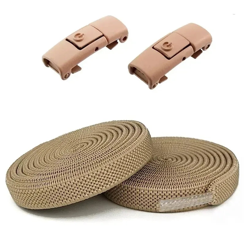 8MM No Tie Shoe Laces Press Lock Shoelaces Without Ties Elastic Laces Sneaker Kids Adult Widened Flat Shoelace for Shoes - Al