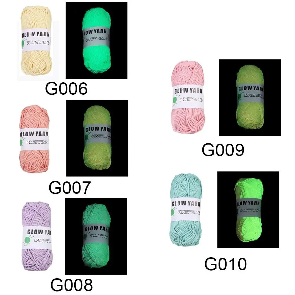 Novel Functional Yarn Glow in the Dark Polyester Luminous Chunky Yarn
