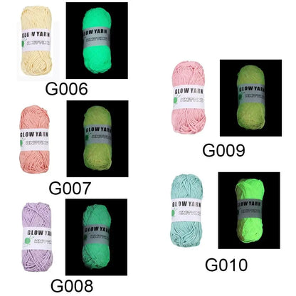 Novel Functional Yarn Glow in the Dark Polyester Luminous Chunky Yarn