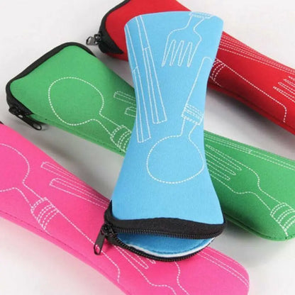 Travel Packaging Tableware Bag Picnic Portable Tableware Case Without Dinnerware Cutlery Bags Picnic Fork Spoon Storage Box