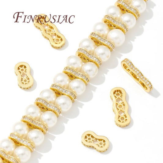 18K Gold Plated Spacer Bar Separators,For Bracelets Accessories DIY Jewelry Making Supplies,Bead Separators,Necklace Findings