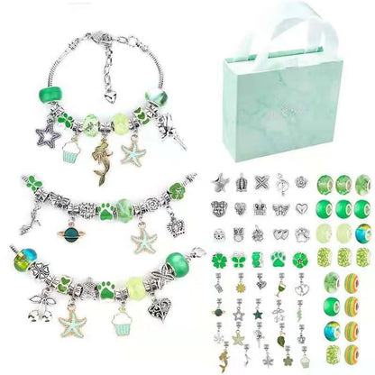 Charm Bracelet Making Kit DIY Jewelry Making Supplies Beads Unicorn Mermaid Crafts Handmade Gifts Set for Girls Teens Age