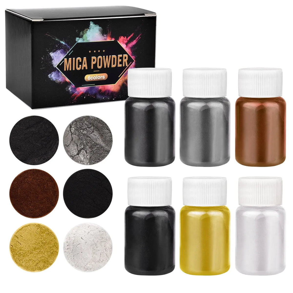 6 Colors/Set Pearl Powder Pigment DIY Epoxy Resin Mold Colorant Dye Mineral Powder Epoxy Resin Dye Pearl Pigment Glitter Craf