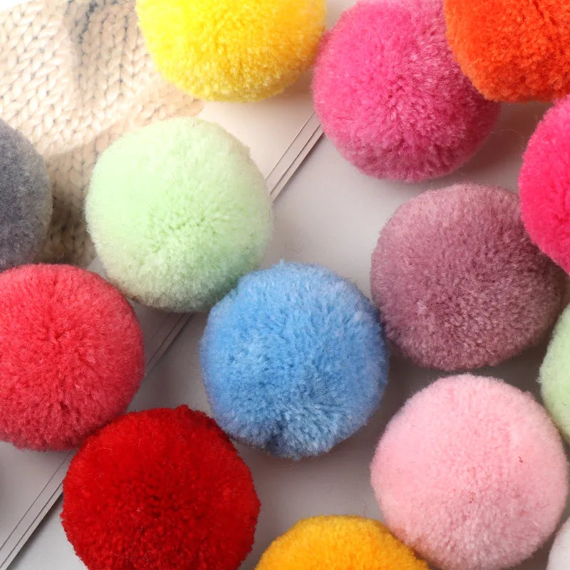 Multi Size Pom Piel 15mm/20mm/25mm/30mm/40mm Soft Pompones Fluffy Plush Crafts DIY Pom Pom Bal Wedding Sewing Party Accessori