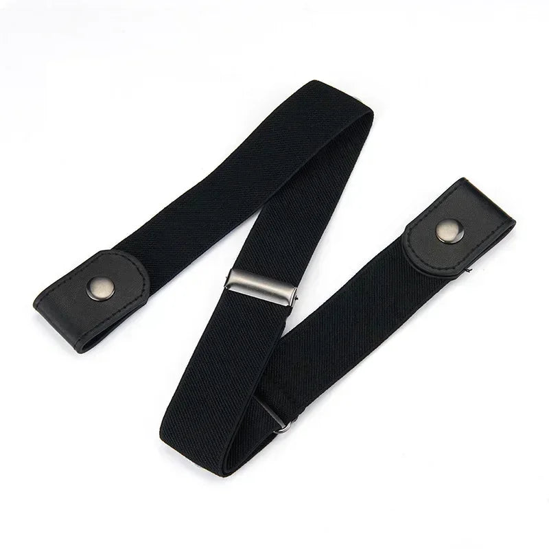 2024 Canvas Adjustable Elastic Waist Band Invisible Belt Buckle-Free Belts for Women Men Jean Pants Dress No Buckle Easy To W