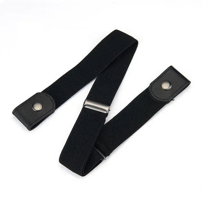 2024 Canvas Adjustable Elastic Waist Band Invisible Belt Buckle-Free Belts for Women Men Jean Pants Dress No Buckle Easy To W