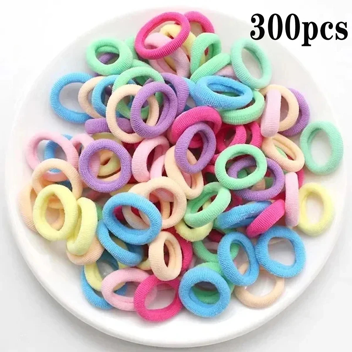 200-1000pcs Women Girls Colorful Nylon Elastic Hair Bands Ponytail Hold Small Hair Tie Rubber Bands Scrunchie Hair Accessorie