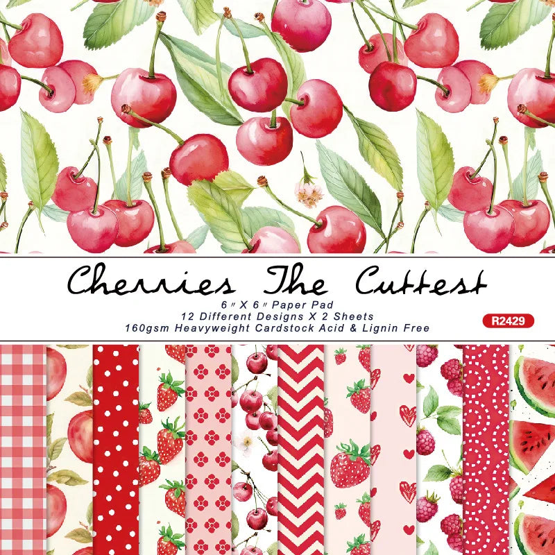 12 Sheet Scrapbooking Paper 15x15cm, Christmas Journal Planner Paper Pad Cardstock Backgrounds Card for DIY Art Craft Decorat