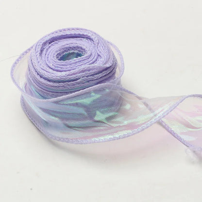 10Yards Fishtail Chiffon Ribbon Wavy Edged Organza Ribbon For DIY Crafts Bouquet Gift Wrapping Wedding Decoration Sewing Acce