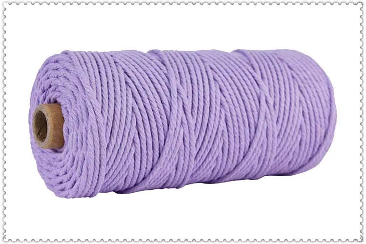 Handmade Boho Decor 4mm 100% Colorful Cotton Cord Rope Thread Twisted Macrame String DIY Home Wedding Decoration Supply 110ya