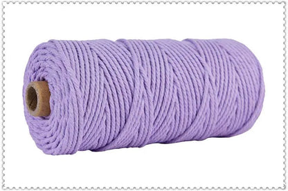 Handmade Boho Decor 4mm 100% Colorful Cotton Cord Rope Thread Twisted Macrame String DIY Home Wedding Decoration Supply 110ya