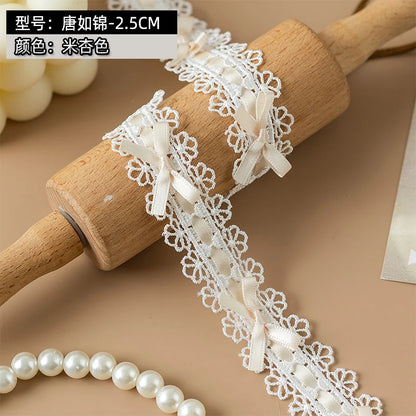 2Meters Bow Decorative Lace Trim Ribbons For Crafts Party Dress Sewing Diy Supplies Handmade Fabric Gift Wrapping Trimming Bl