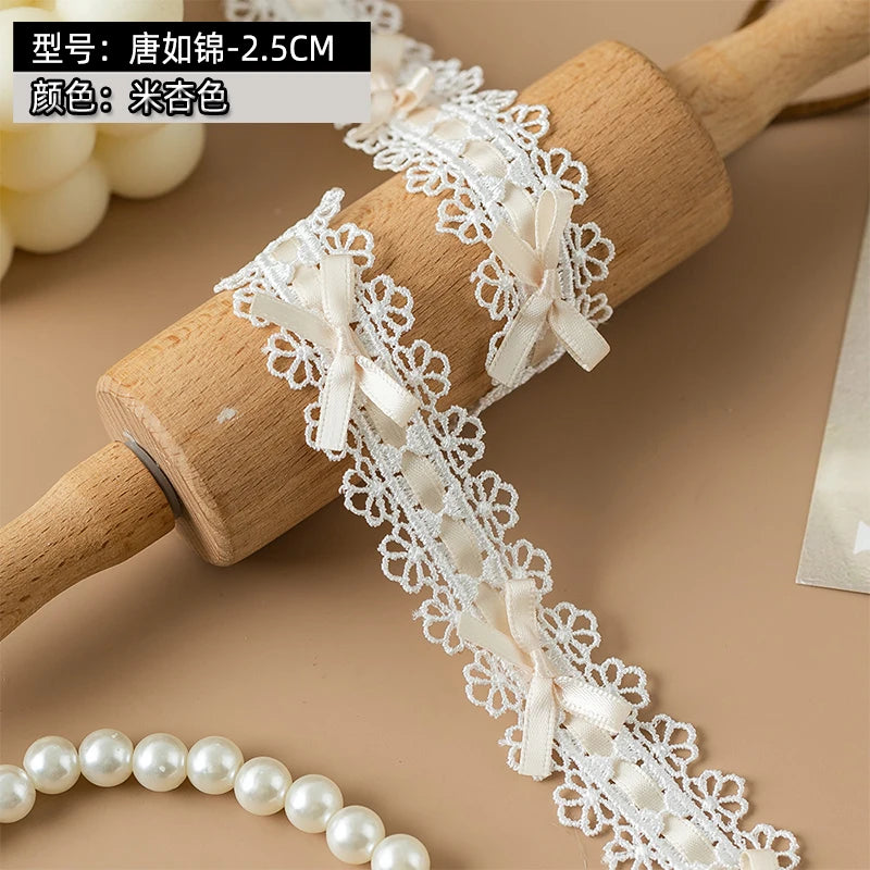 2Meters Bow Decorative Lace Trim Ribbons For Crafts Party Dress Sewing Diy Supplies Handmade Fabric Gift Wrapping Trimming Bl