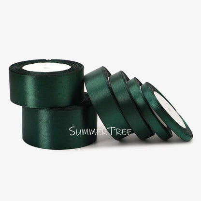 Satin Ribbon 25yards 6mm - 50mm Sash Gift Wrap Bow Handmade DIY Craft Halloween Christmas Wedding Birthday Party Decoration -