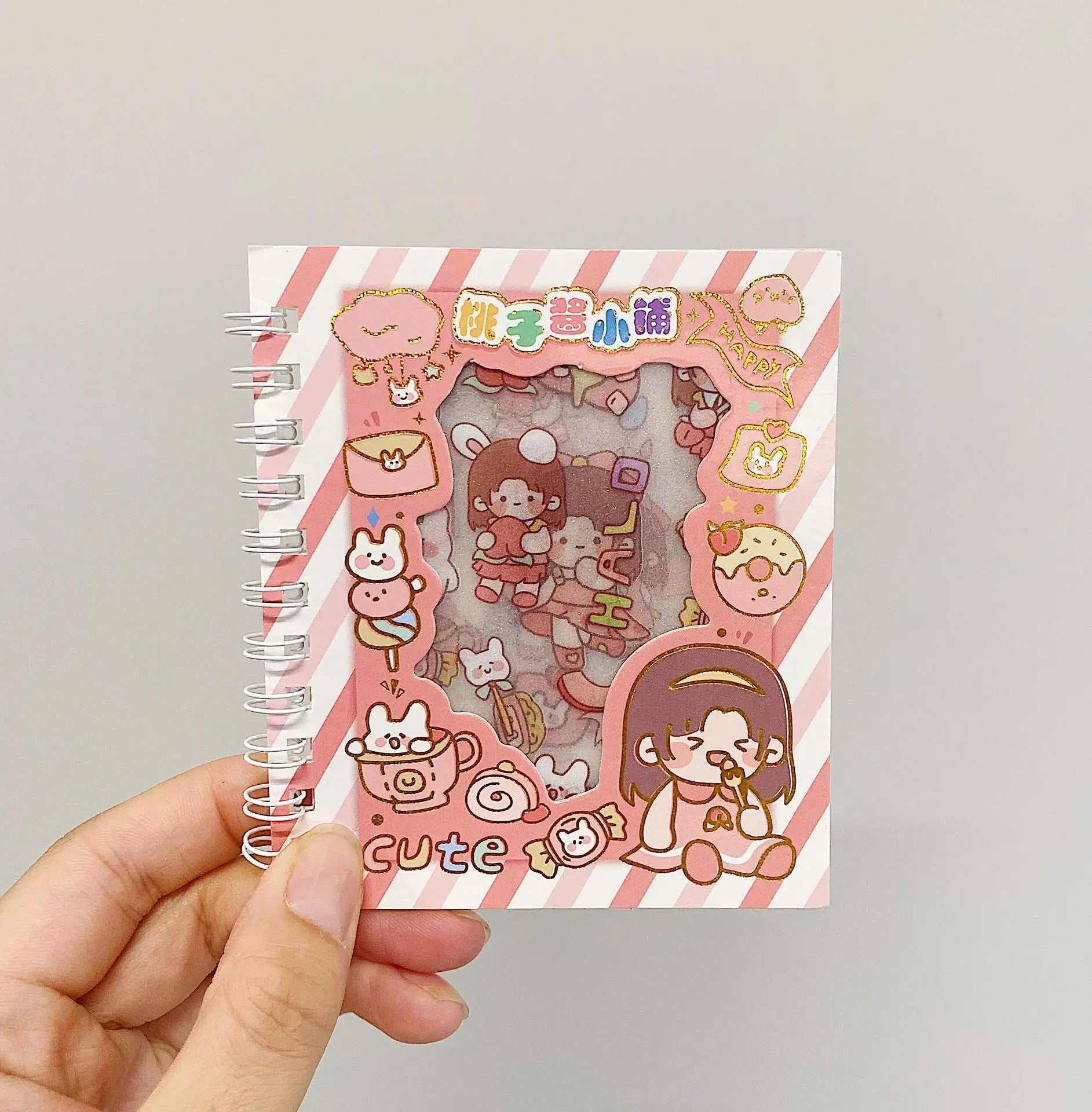 Frosted Handbook Stickers Cartoon DIY Decorative Material Cute Waterproof Journal Sticker Book School Supplies - R