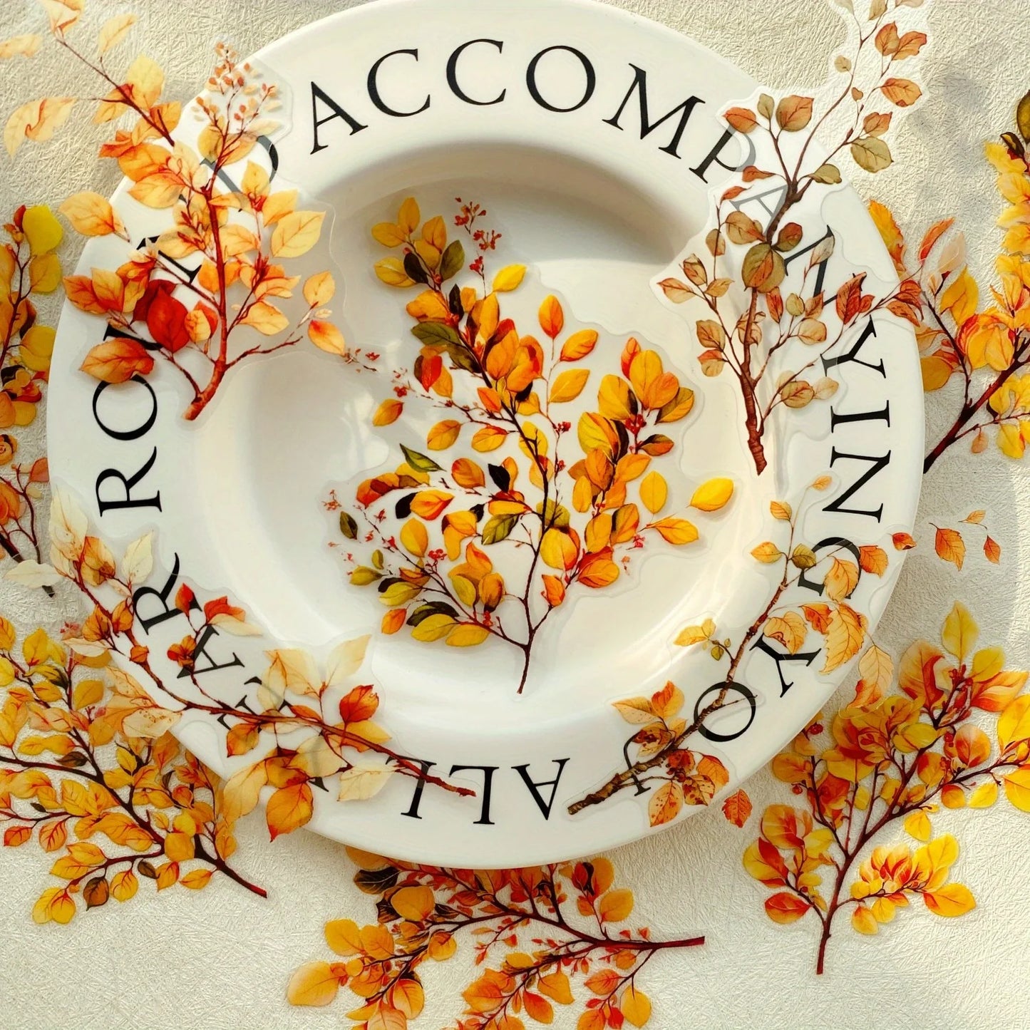 Journamm 20pcs Branches DIY Journal Material PET Stickers Scrapbooking Arts and Crafts Projects Decor Photo Album Collage