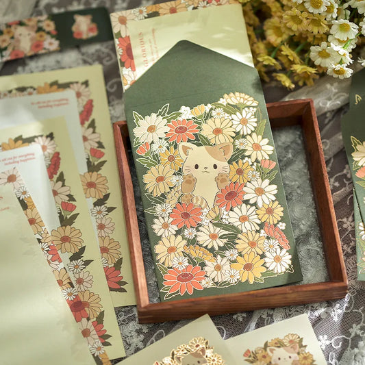 6 letter paper +3 envelopes Set Planner Stationery Supplies Message blessing letterhead