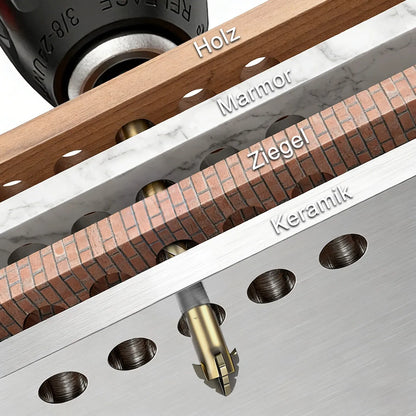 High-Four-Edged Serrated Eccentric Drill for Dry Drilling of Ceramic Tiles, Glass, Marble, Concrete, Stainless Steel Drill Bi